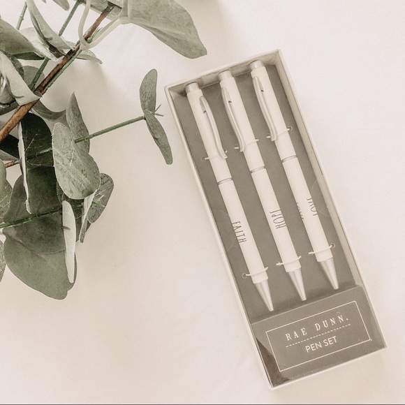 NWT Rae Dunn “Faith” “Hope” “Love” Pen Set - Picture 1 of 4